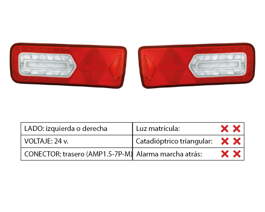 Piloto trasero LED