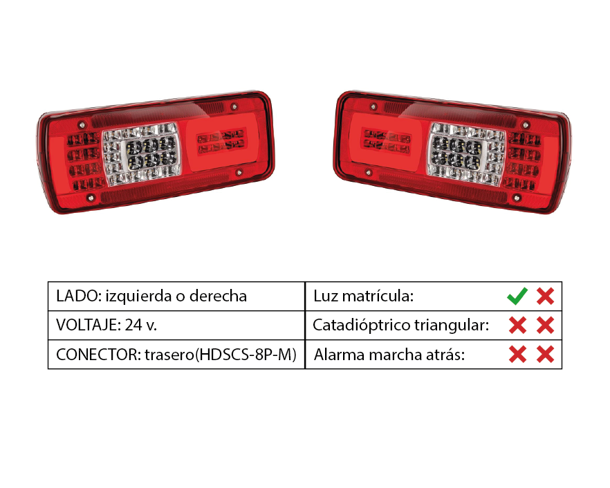 Piloto trasero LED