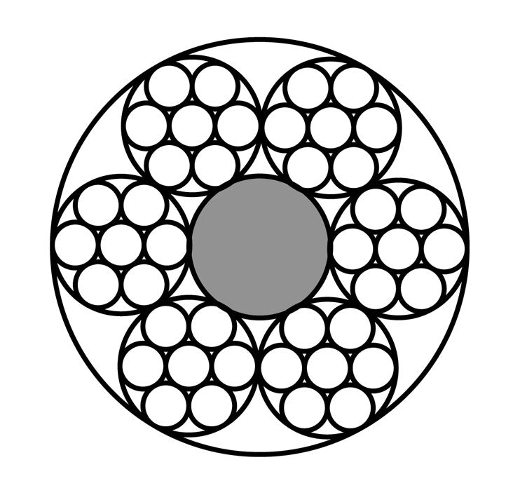 Rollo cable de acero 6x7