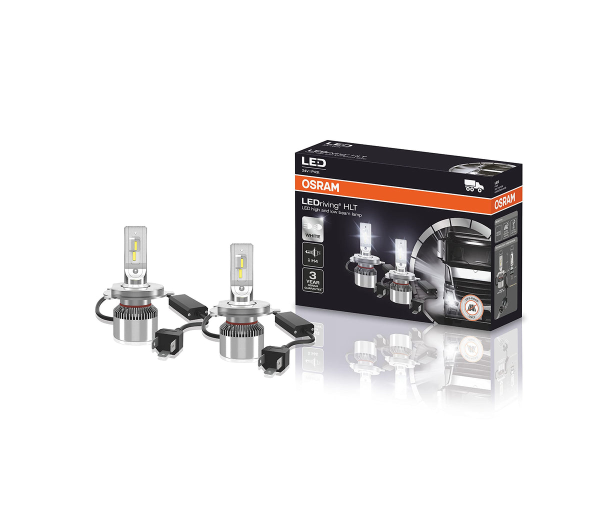 Kit lámparas LED H4 -24V.