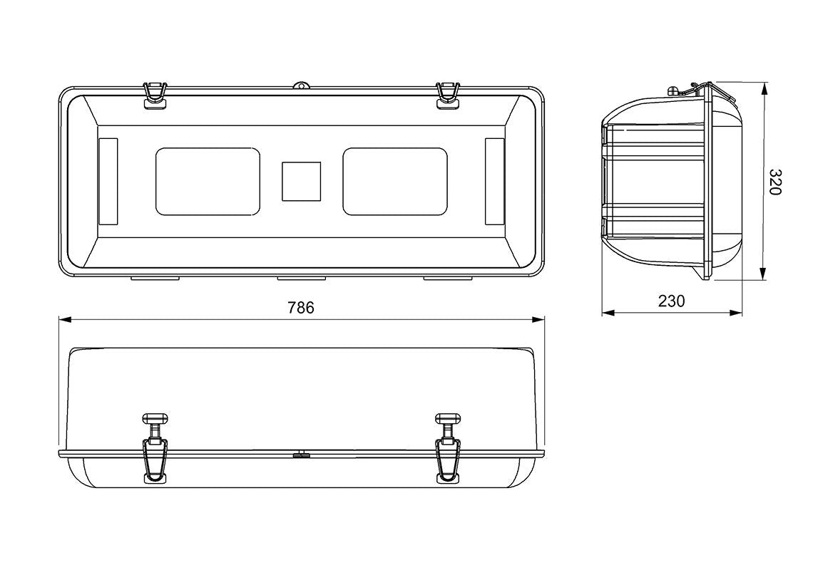 Caja de extintor de 9kg.