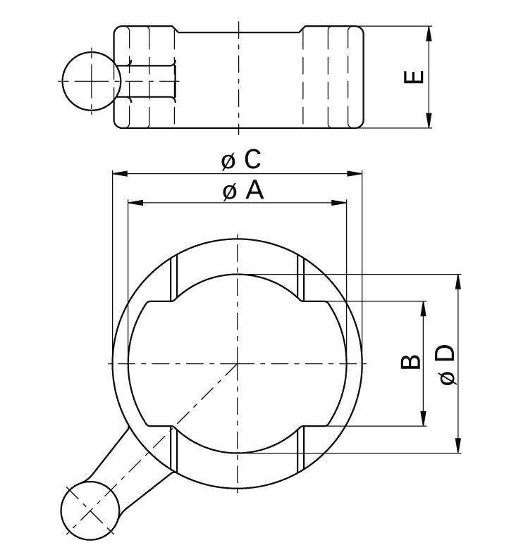 Guía TwistLock Ø58