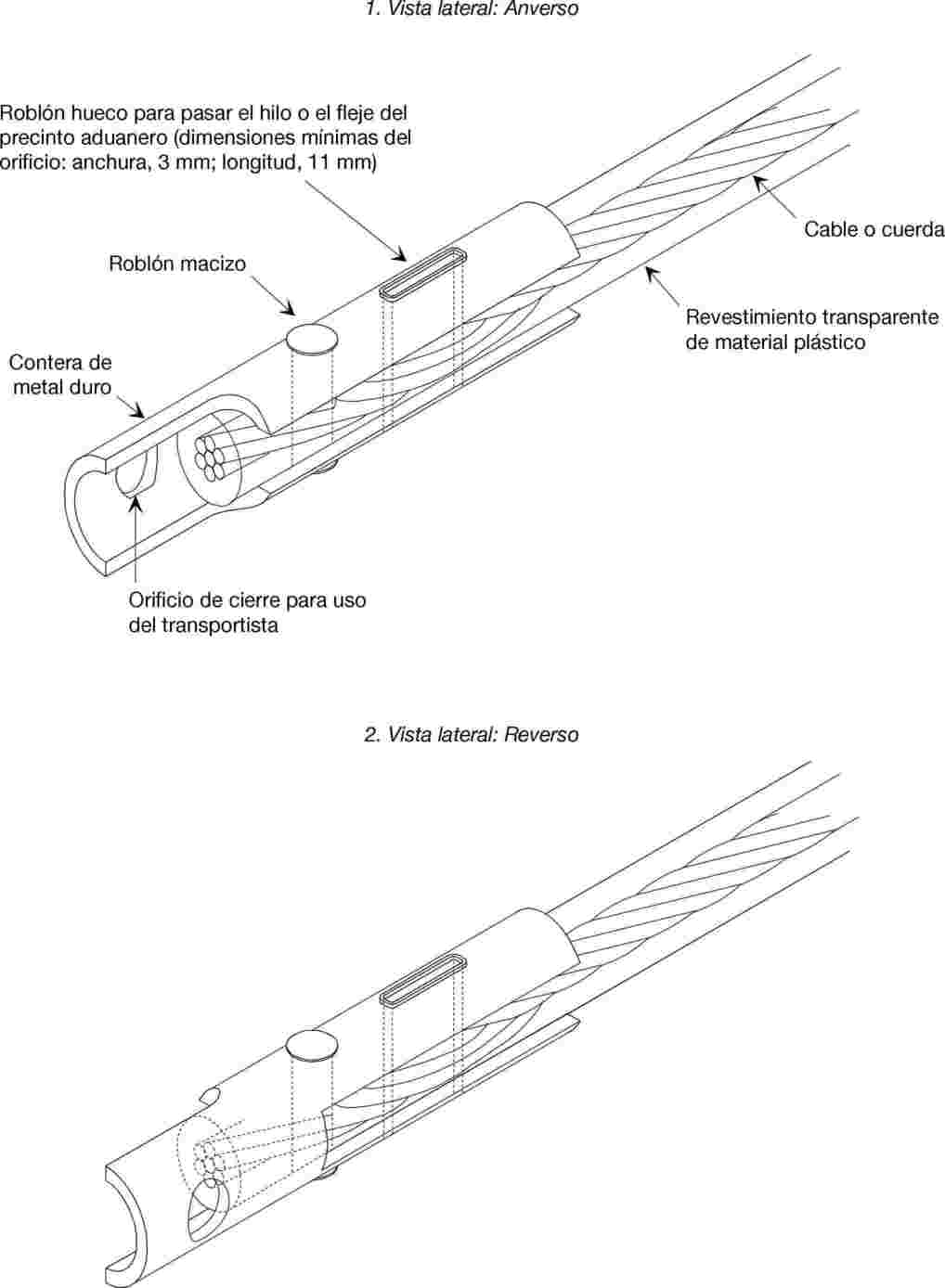 Herramienta montaje terminal cable TIR