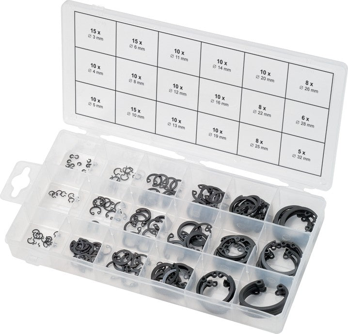 Caja con surtido anillos de retención interiores