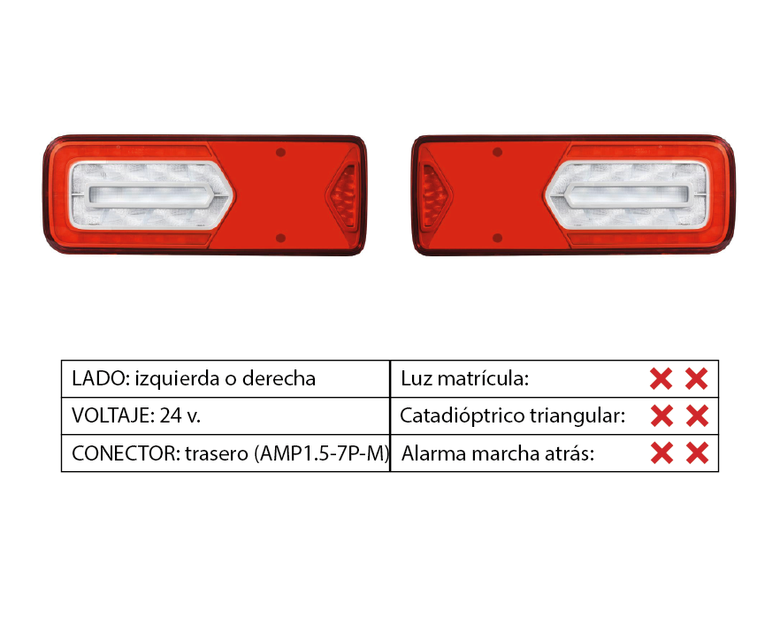 Piloto trasero LED