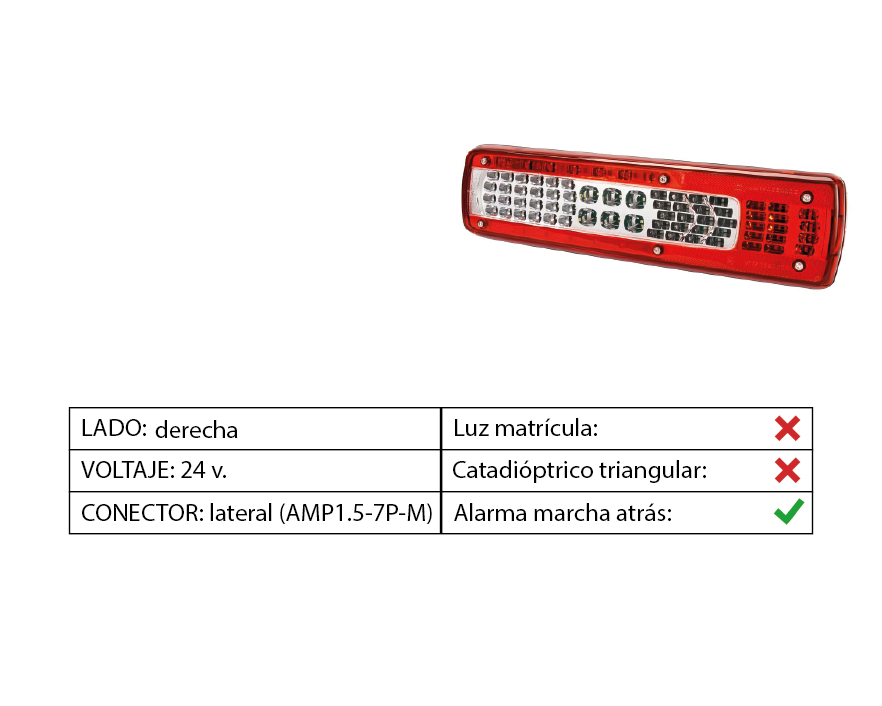 Piloto trasero LED