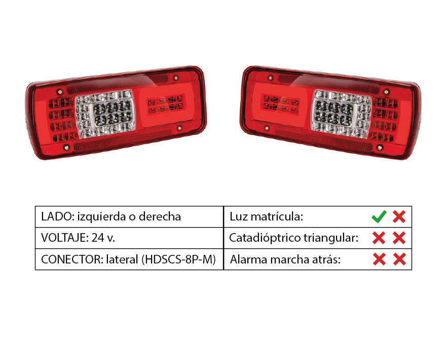 Piloto trasero LED