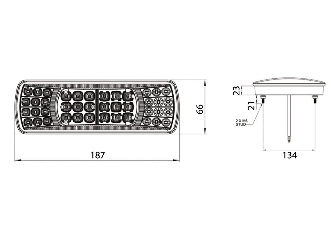 Piloto trasero LED