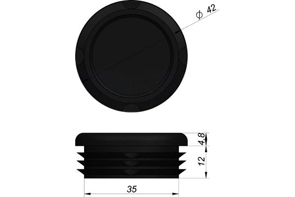 Tapa para tubo guardabarros